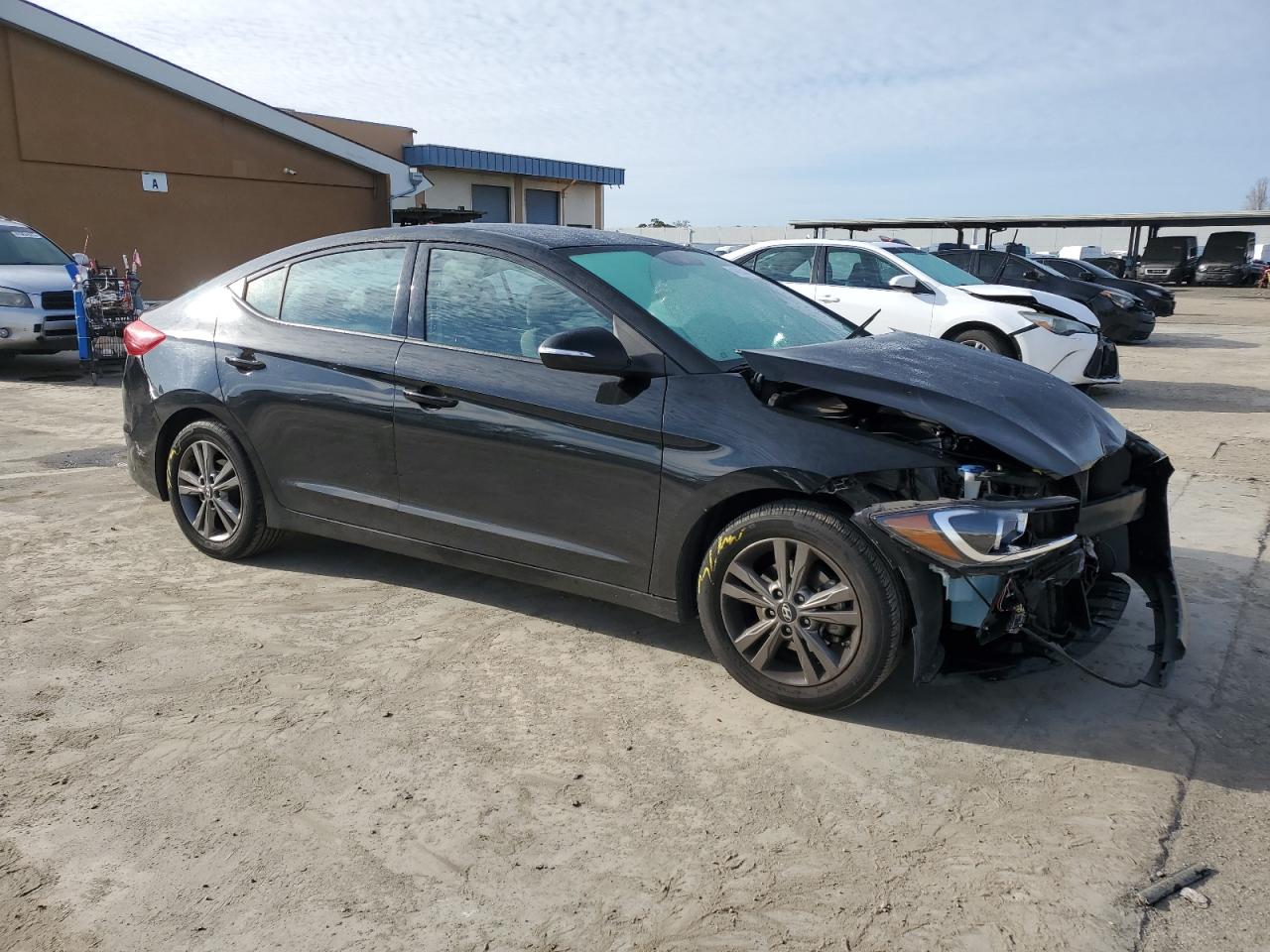 2018 Hyundai Elantra VIN 5NPD84LF4JH243641 Copart auction photo, front end / side damage thumbnail 4