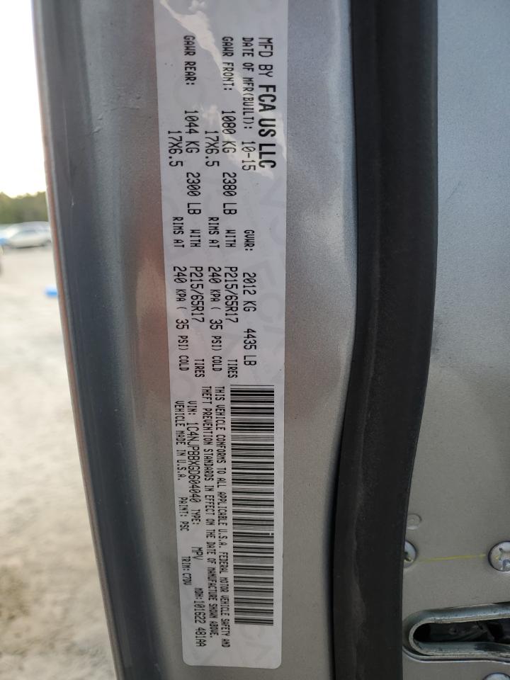 2016 Jeep Liberty (Patriot) VIN 1C4NJPBBXGD604040 Copart auction photo, front end damage thumbnail 15