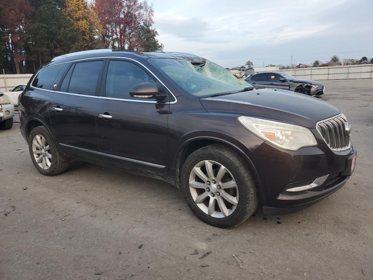 2015 Buick Enclave VIN 5GAKRCKD6FJ148058 Copart auction photo, front end / top/roof damage thumbnail 4
