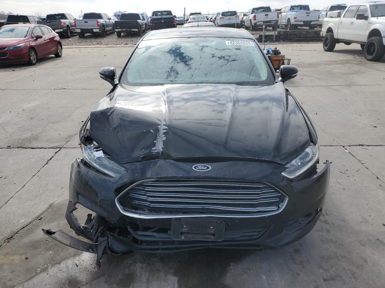 2014 Ford Fusion VIN 1FA6P0HD7E5386686 Copart auction photo, front end / rear end damage thumbnail 5