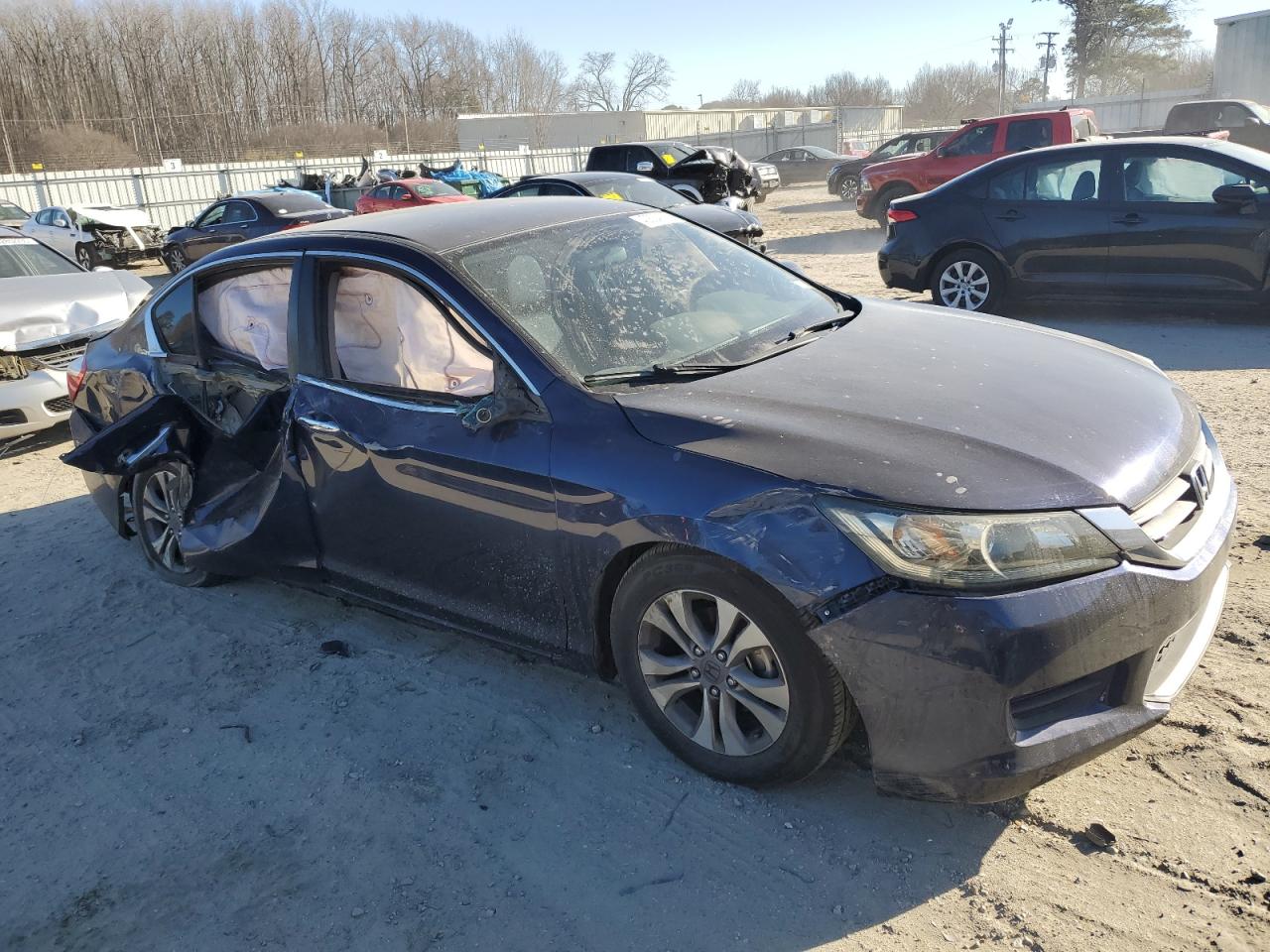 2014 Honda Accord VIN 1HGCR2F36EA283491 Copart auction photo, side / front end damage thumbnail 4