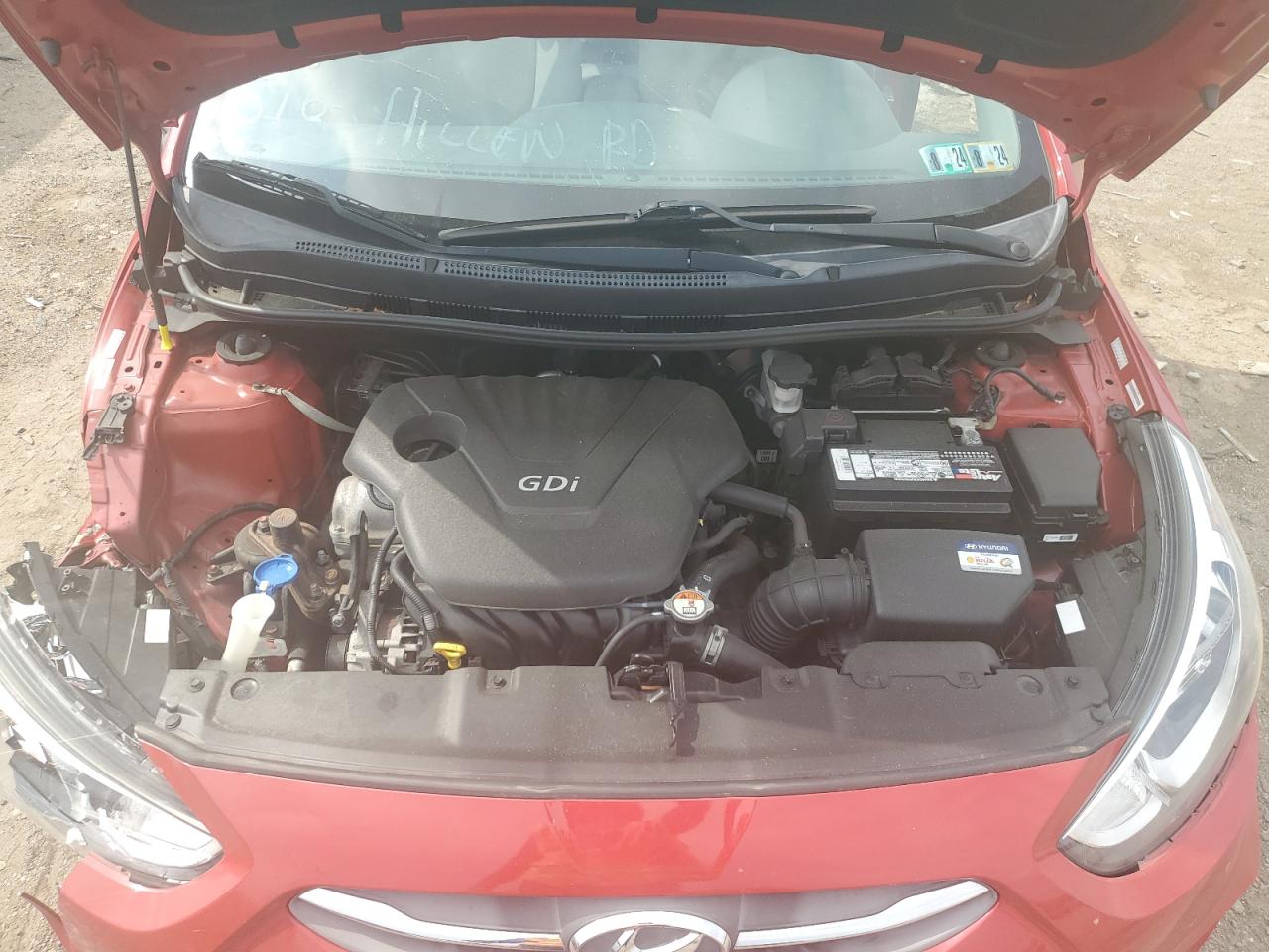 2016 Hyundai Accent VIN KMHCT4AE9GU046589 Copart auction photo, front end / minor dent/scratches damage thumbnail 11