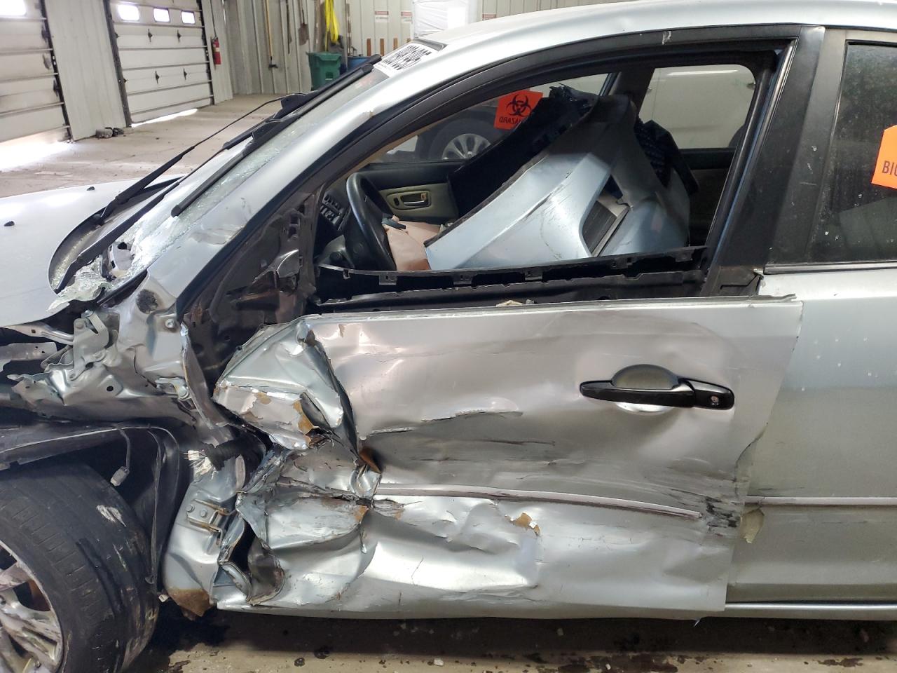 2008 Mazda 3 VIN JM1BK32F281787710 Copart auction photo, front end / side damage thumbnail 7
