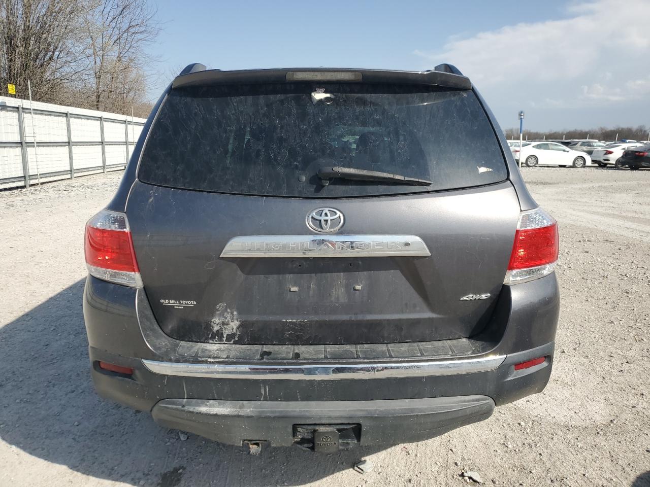 2013 Toyota Highlander VIN 5TDDK3EHXDS202293 Copart auction photo, front end / side damage thumbnail 6