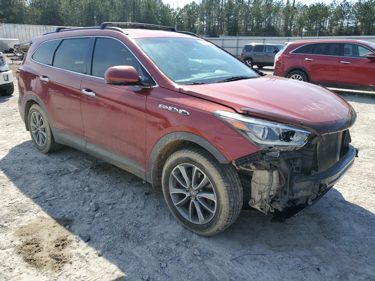 2017 Hyundai Santa Fe VIN KM8SM4HF0HU238945 Copart auction photo, front end damage thumbnail 4