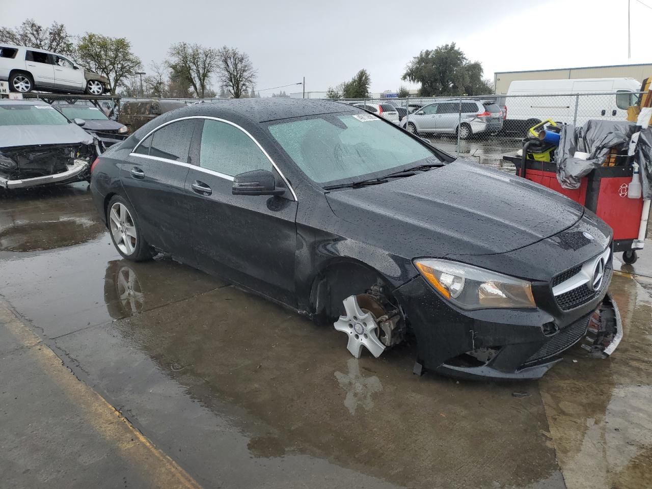 2016 Mercedes-Benz CLA-klasse VIN WDDSJ4EBXGN339732 Copart auction photo, front end / side damage thumbnail 4