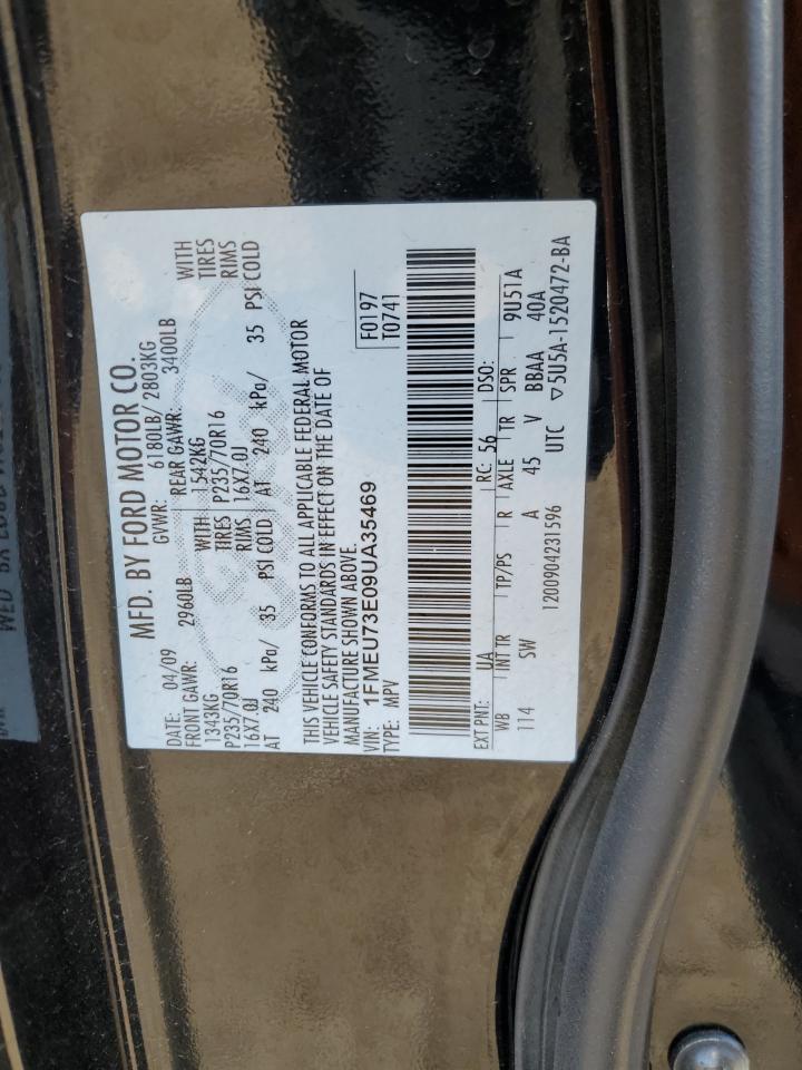 2009 Ford Explorer VIN 1FMEU73E09UA35469 Copart auction photo, rear end damage thumbnail 13