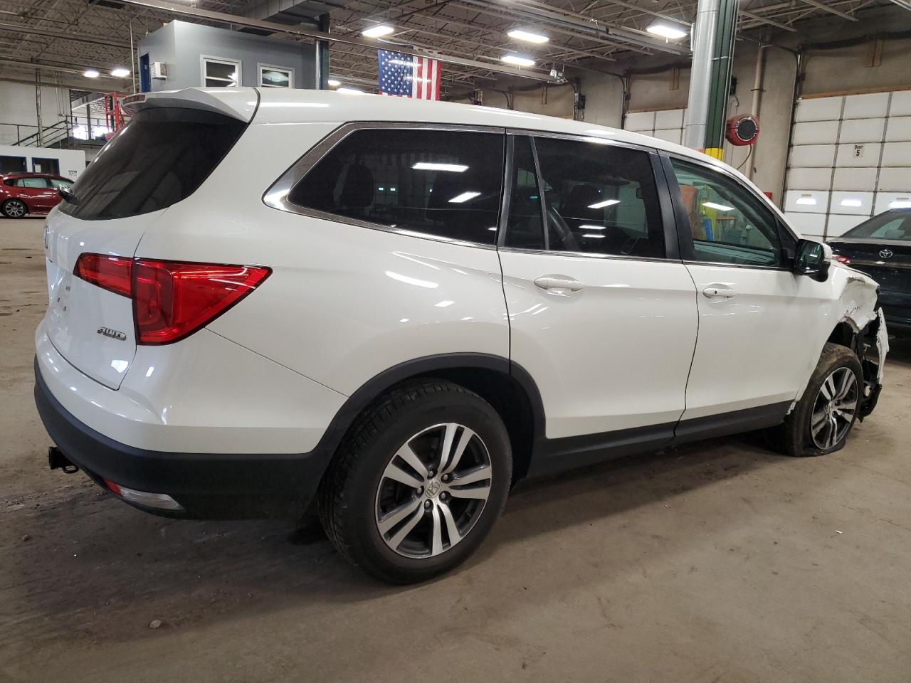 2018 Honda Pilot VIN 5FNYF6H57JB019202 Copart auction photo, front end damage thumbnail 3