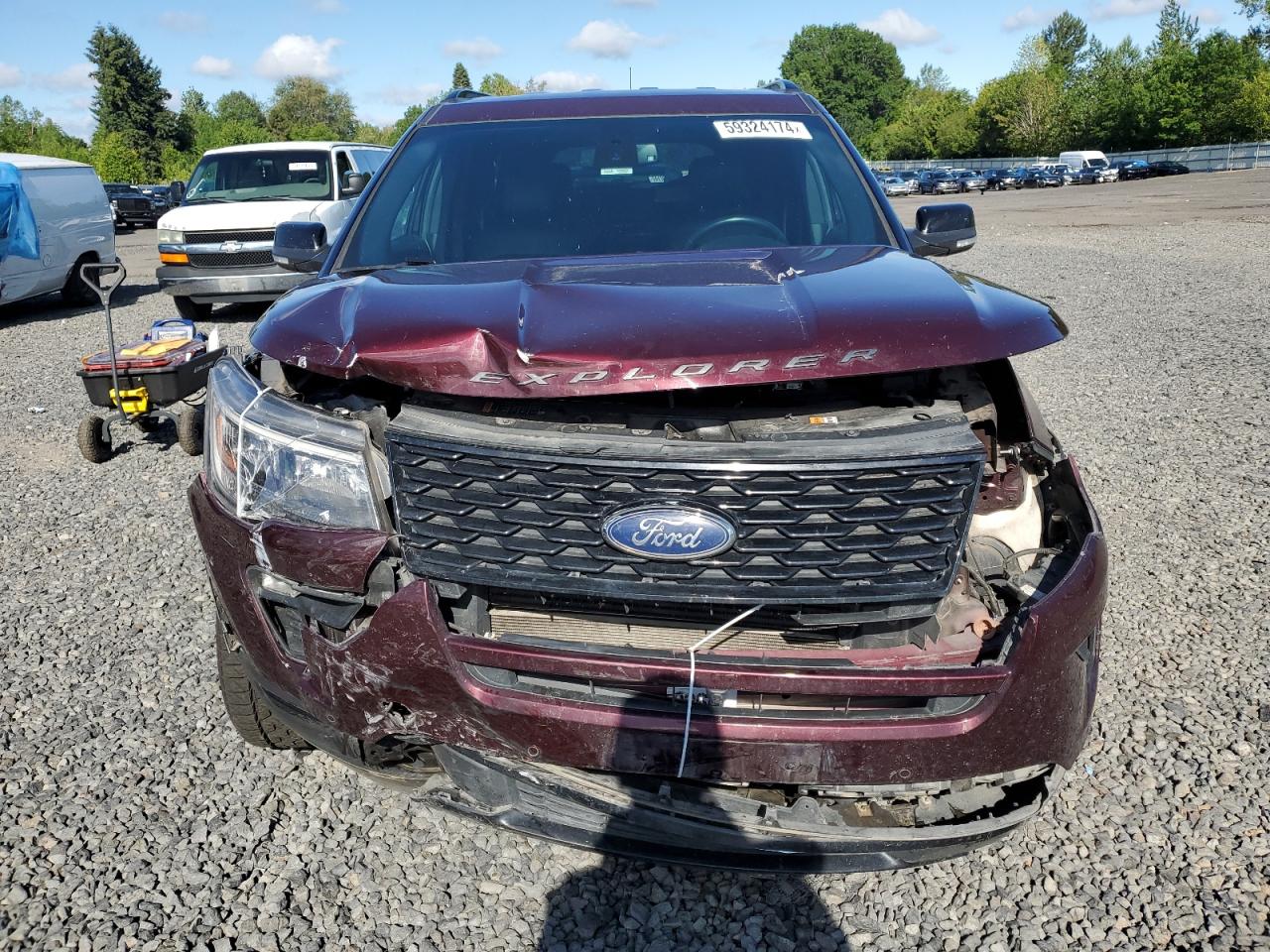 2019 Ford Explorer VIN 1FM5K8GT6KGA19382 Copart auction photo, front end damage thumbnail 5
