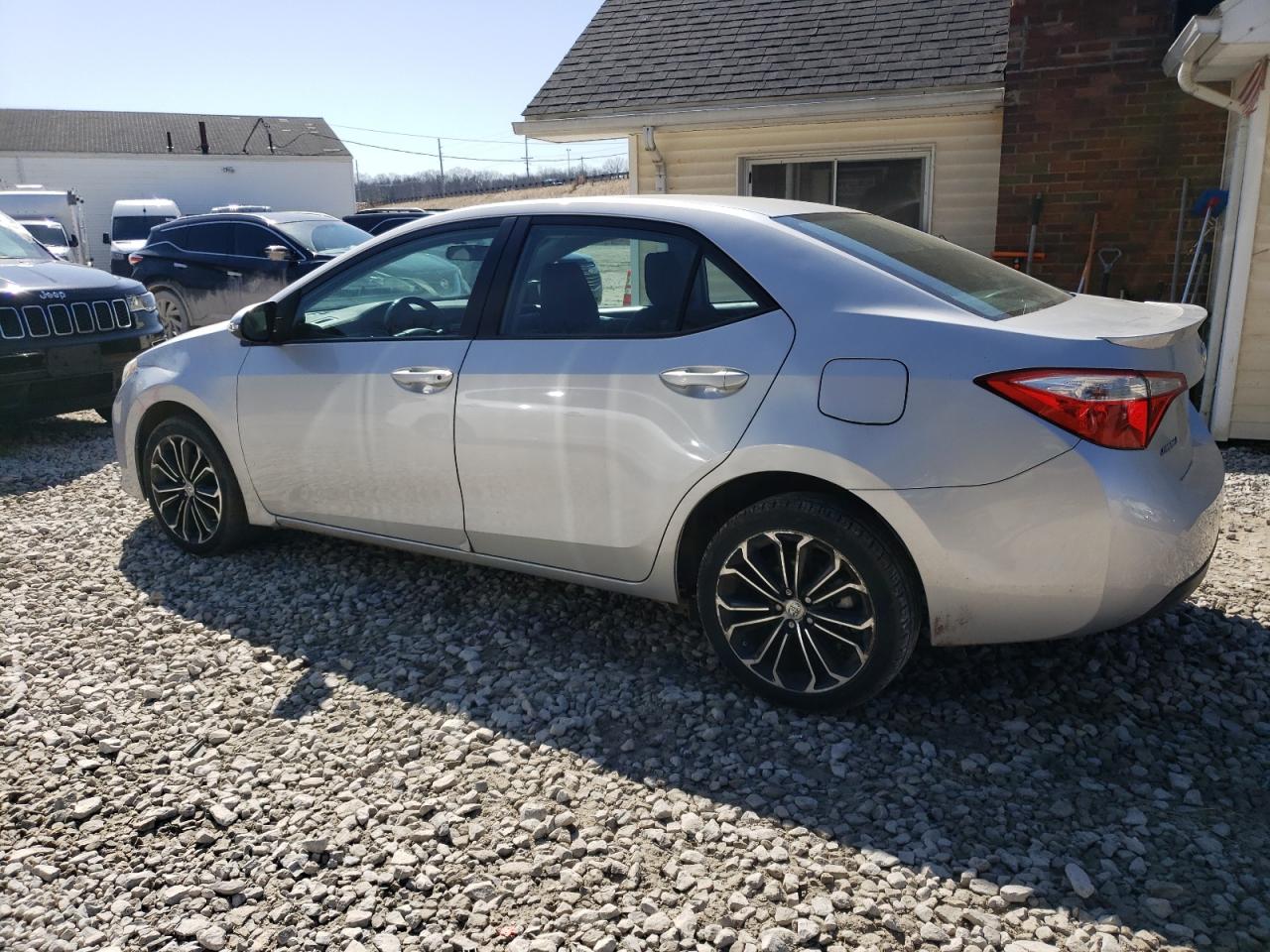 2016 Toyota Corolla VIN 5YFBURHE2GP437161 Copart auction photo, side / front end damage thumbnail 2
