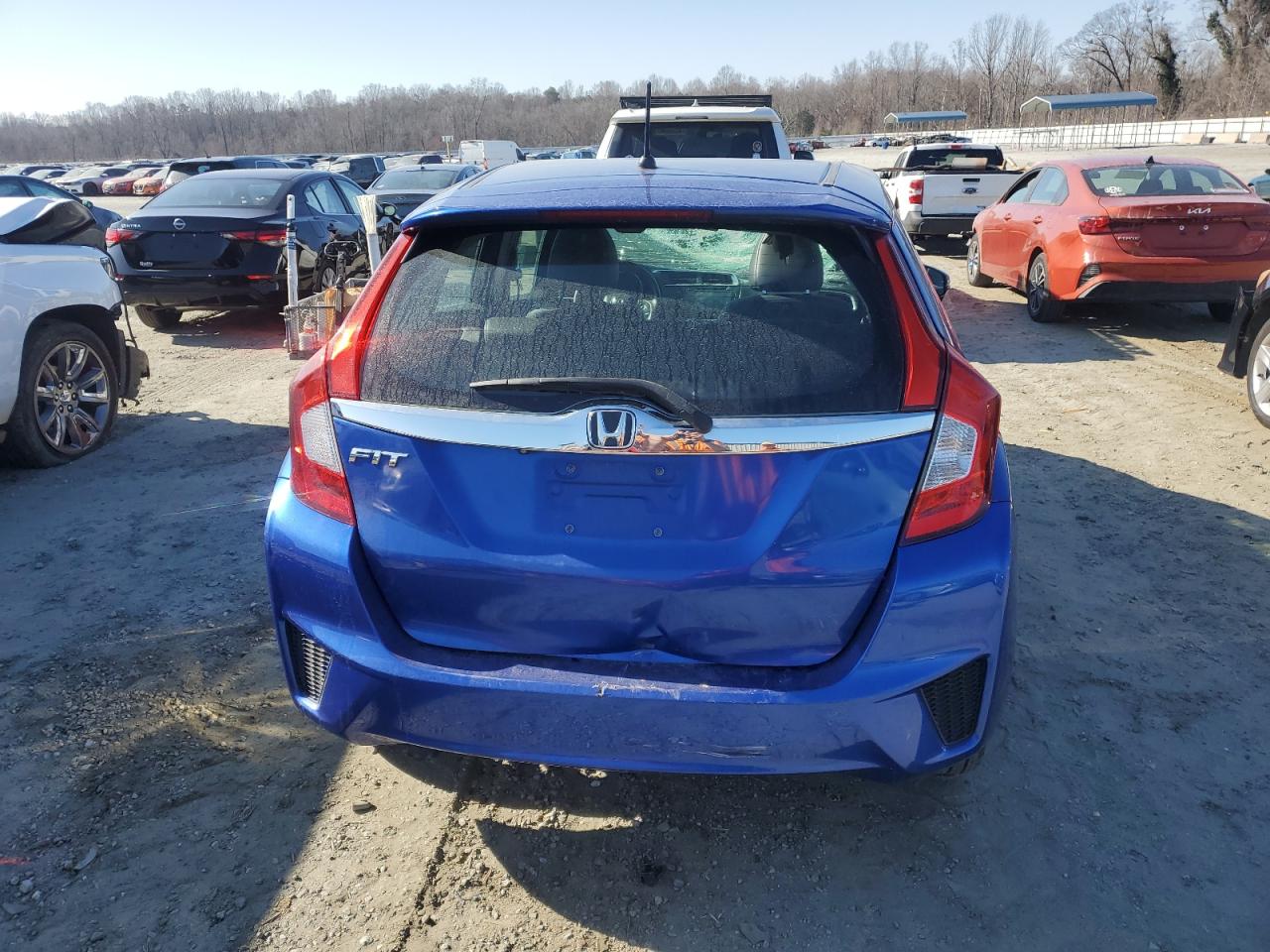 2015 Honda Fit VIN 3HGGK5H8XFM730571 Copart auction photo, top/roof damage thumbnail 6