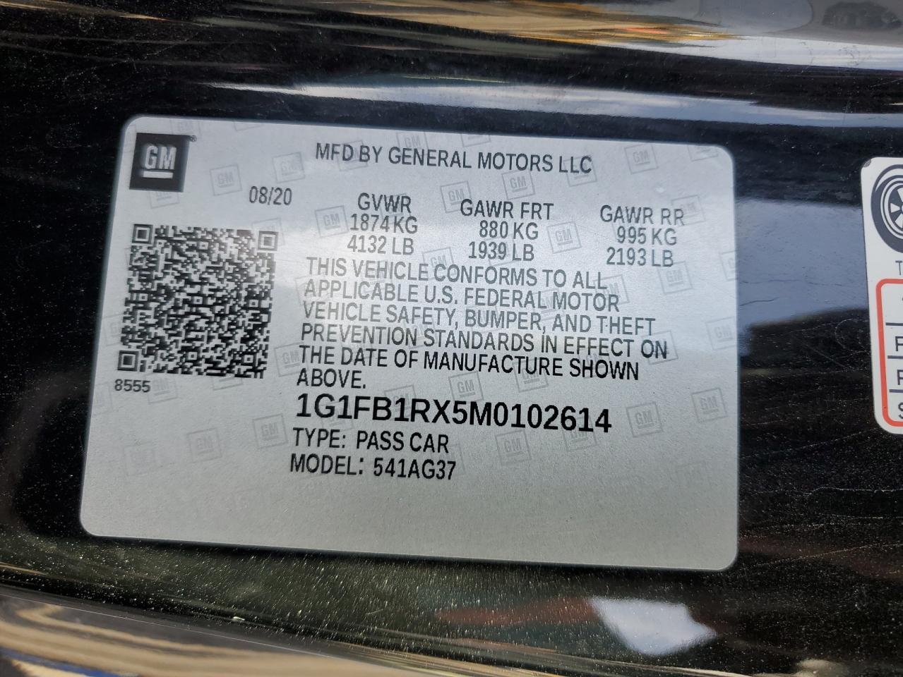 2021 Chevrolet Camaro VIN 1G1FB1RX5M0102614 Copart auction photo, front end damage thumbnail 14
