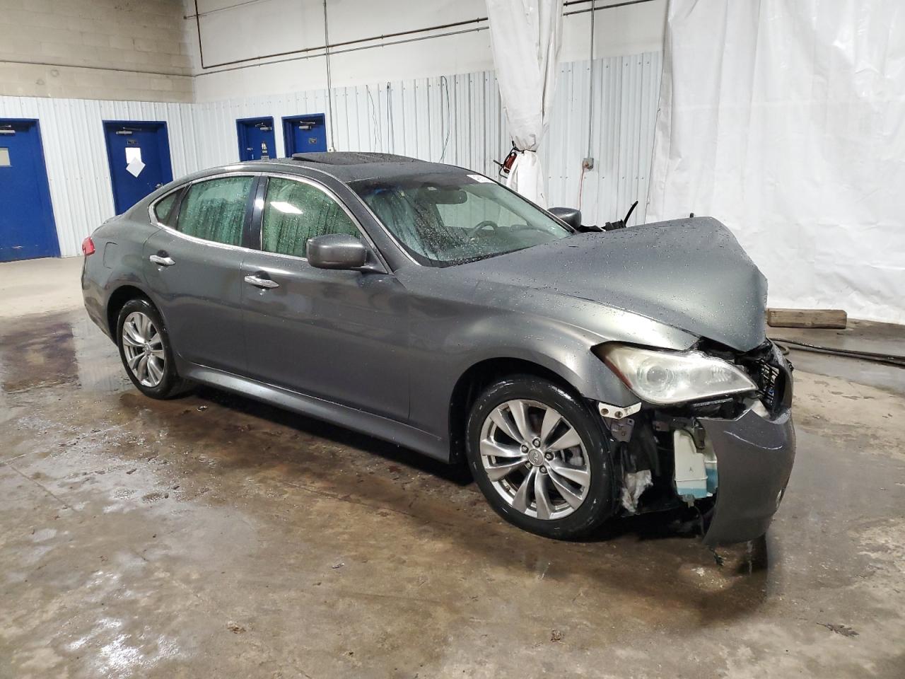 2012 Infiniti M VIN JN1BY1AR2CM395528 Copart auction photo, front end / side damage thumbnail 4