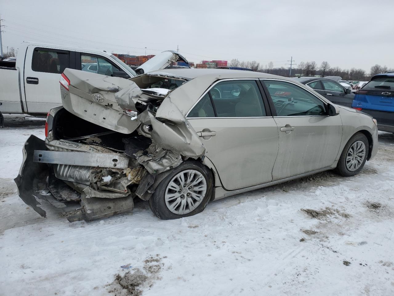 2014 Toyota Camry VIN 4T1BF1FK5EU361757 Copart auction photo, rear end / front end damage thumbnail 3