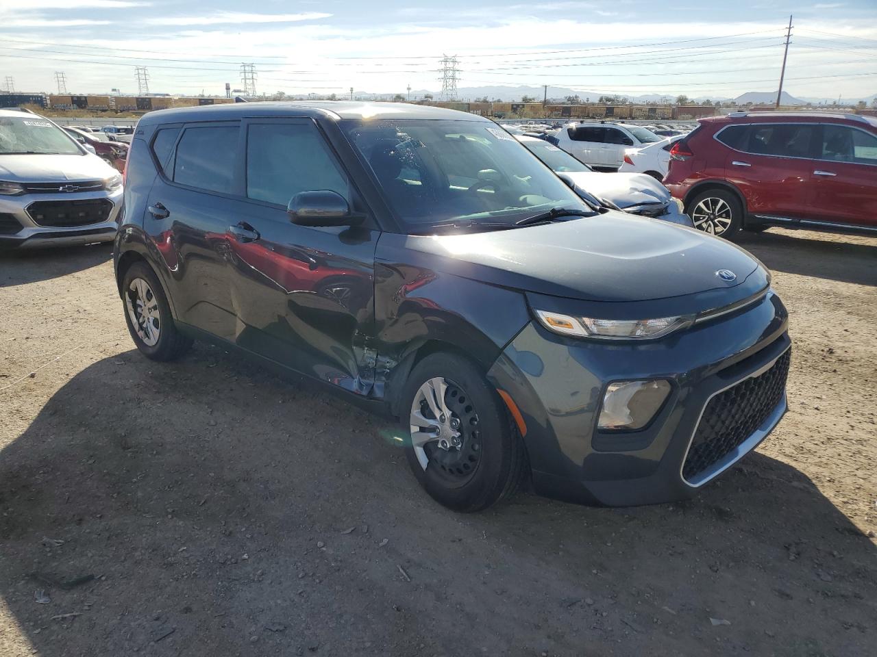 2020 KIA Soul VIN KNDJ23AU0L7730603 Copart auction photo, side / undercarriage damage thumbnail 4