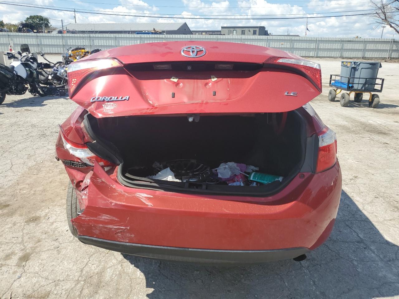 2016 Toyota Corolla VIN 2T1BURHE3GC608001 Copart auction photo, rear end / front end damage thumbnail 6