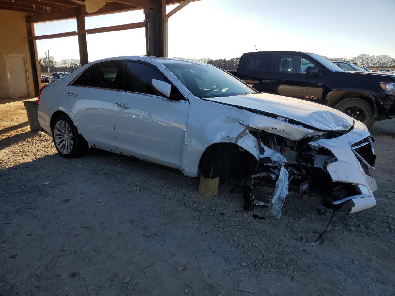 2018 Cadillac CTS VIN 1G6AS5SS2J0124771 Copart auction photo, front end / side damage thumbnail 4