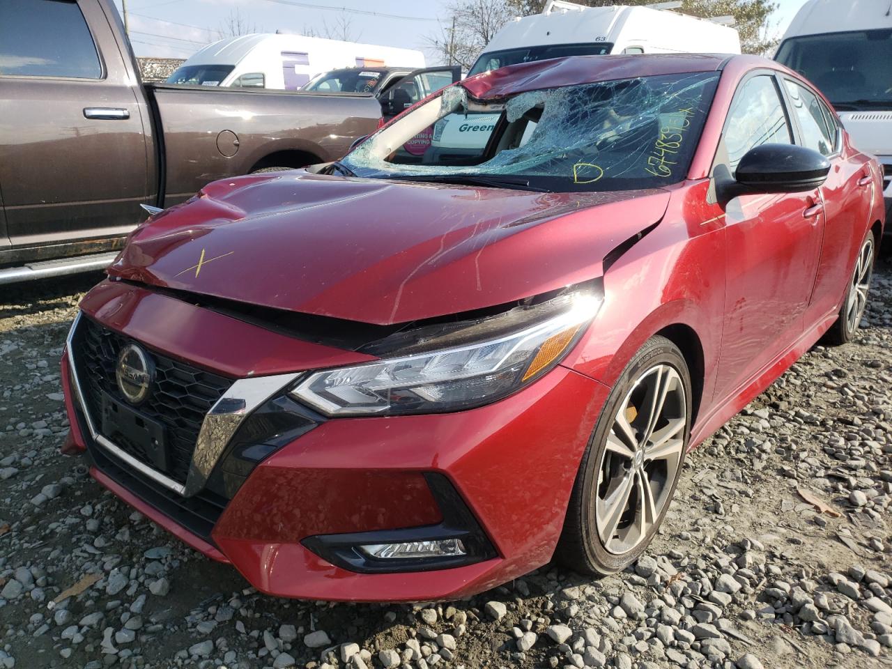 2021 Nissan Sentra VIN 3N1AB8DV7MY211133 Copart auction photo, front end damage thumbnail 2