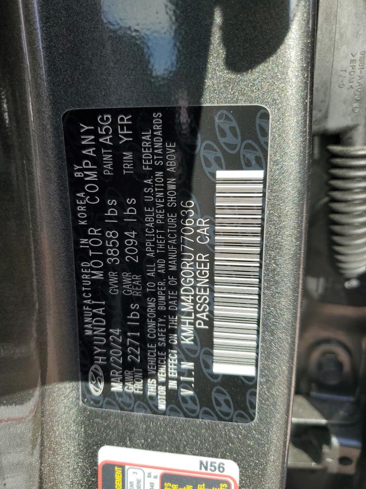 2024 Hyundai Elantra VIN KMHLM4DG0RU770636 Copart auction photo, front end / minor dent/scratches damage thumbnail 13