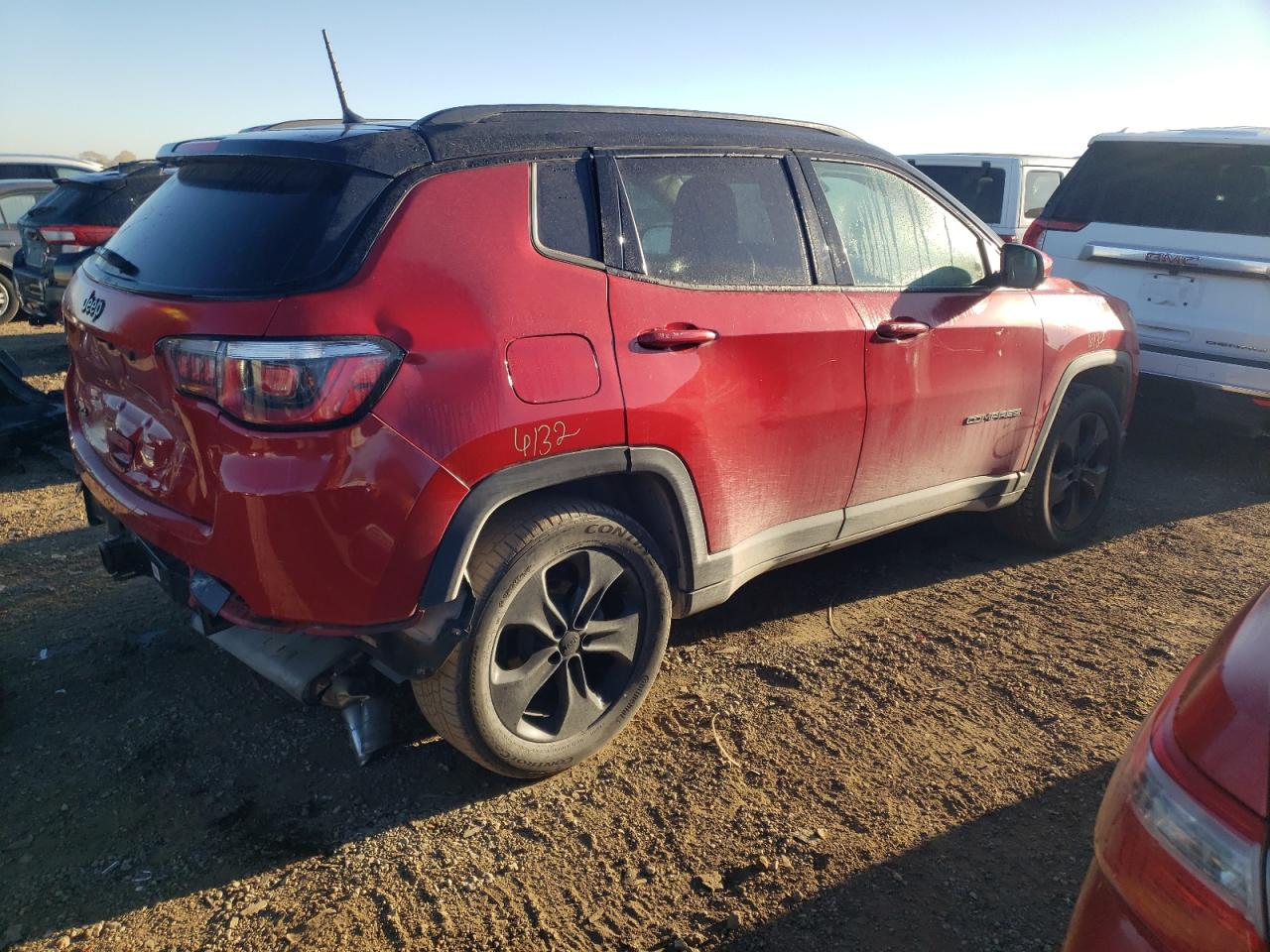 2018 Jeep Compass VIN 3C4NJDBB4JT492528 Copart auction photo, rear end damage thumbnail 3