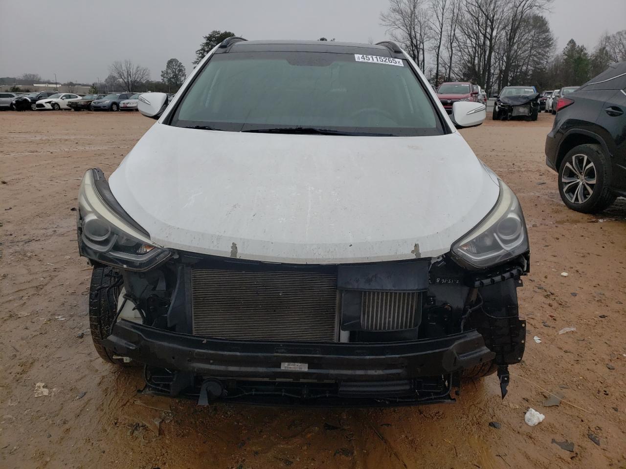 2017 Hyundai Santa Fe VIN 5XYZW4LA1HG395622 Copart auction photo, front end damage thumbnail 5