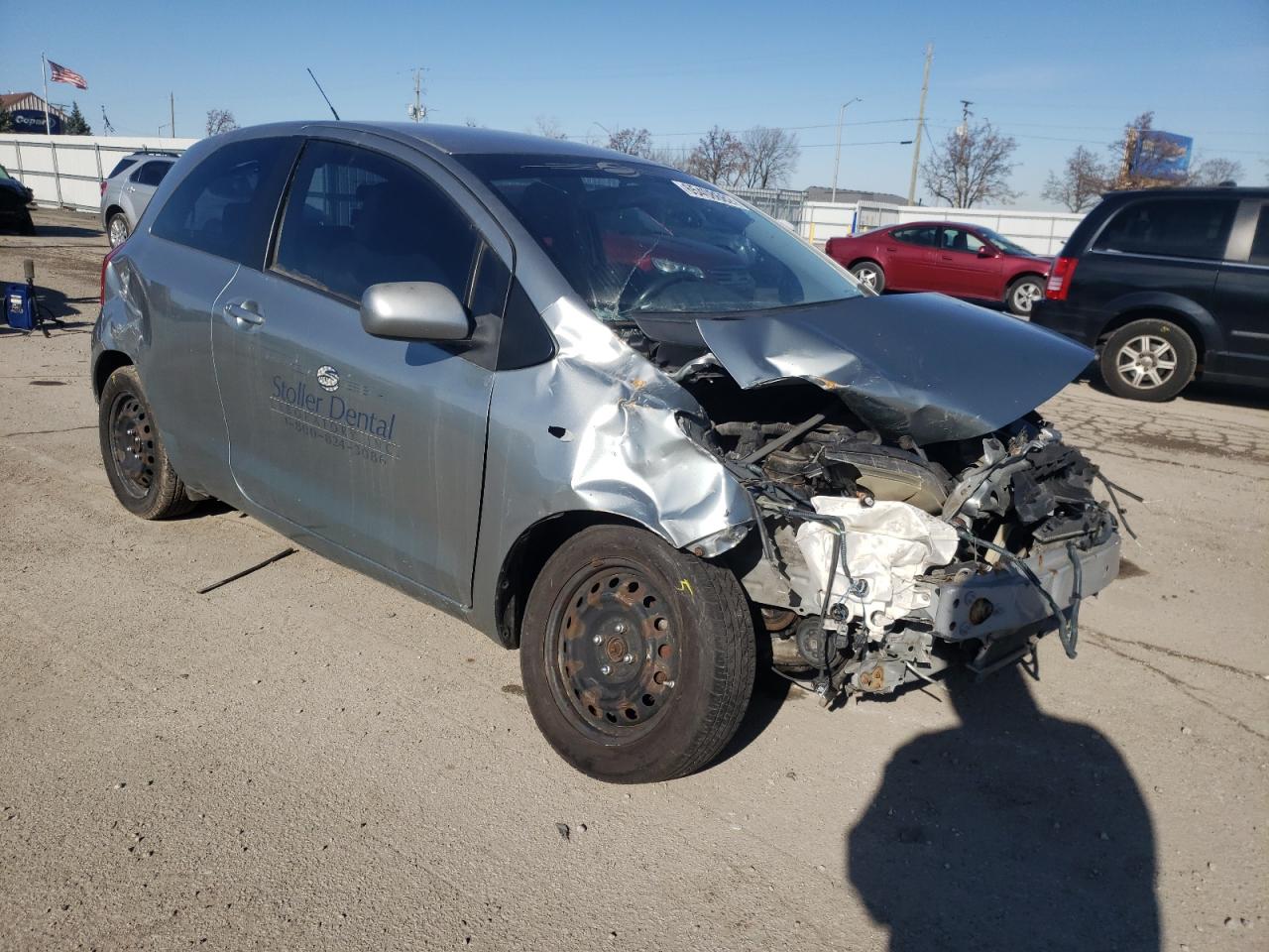2008 Toyota Yaris VIN JTDJT923185204540 Copart auction photo, front end / rear end damage thumbnail 4