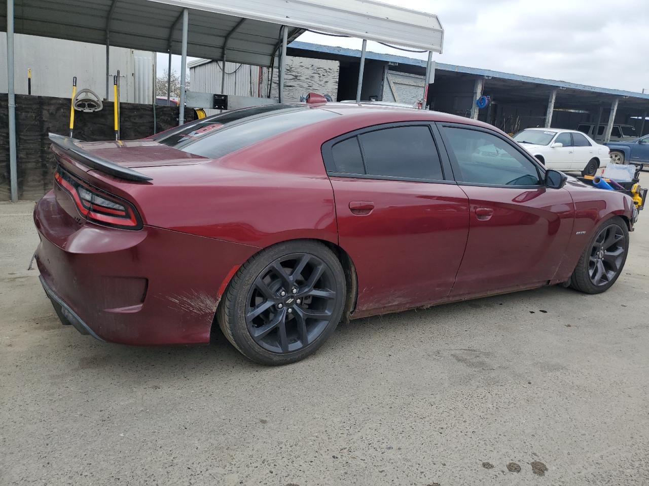 2019 Dodge Charger VIN 2C3CDXCT8KH652755 Copart auction photo, front end / rear end damage thumbnail 3