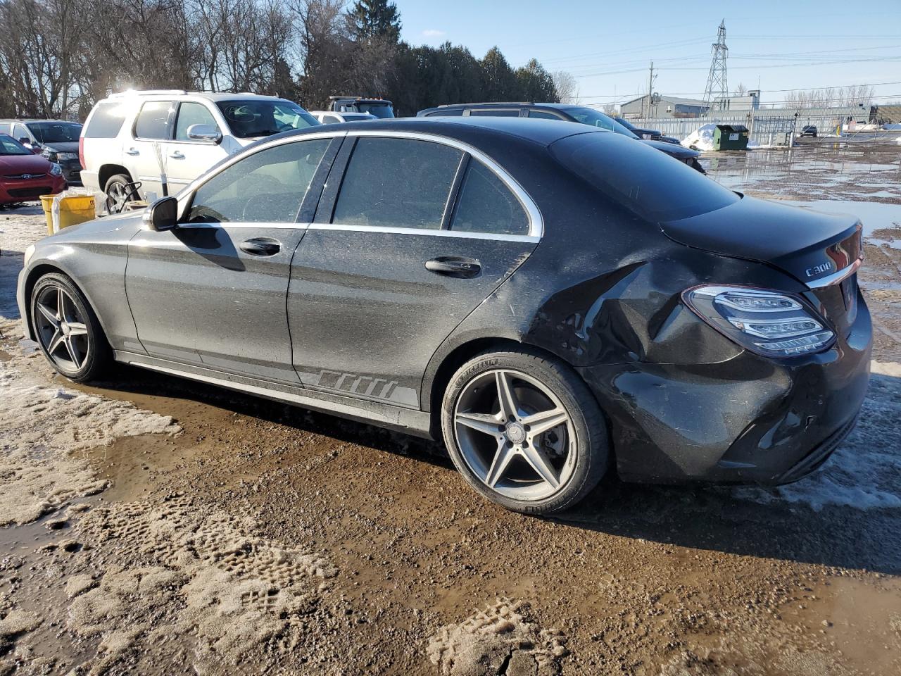 2016 Mercedes-Benz C-klasse VIN 55SWF4KB2GU139331 Copart auction photo, front end / rear end damage thumbnail 2