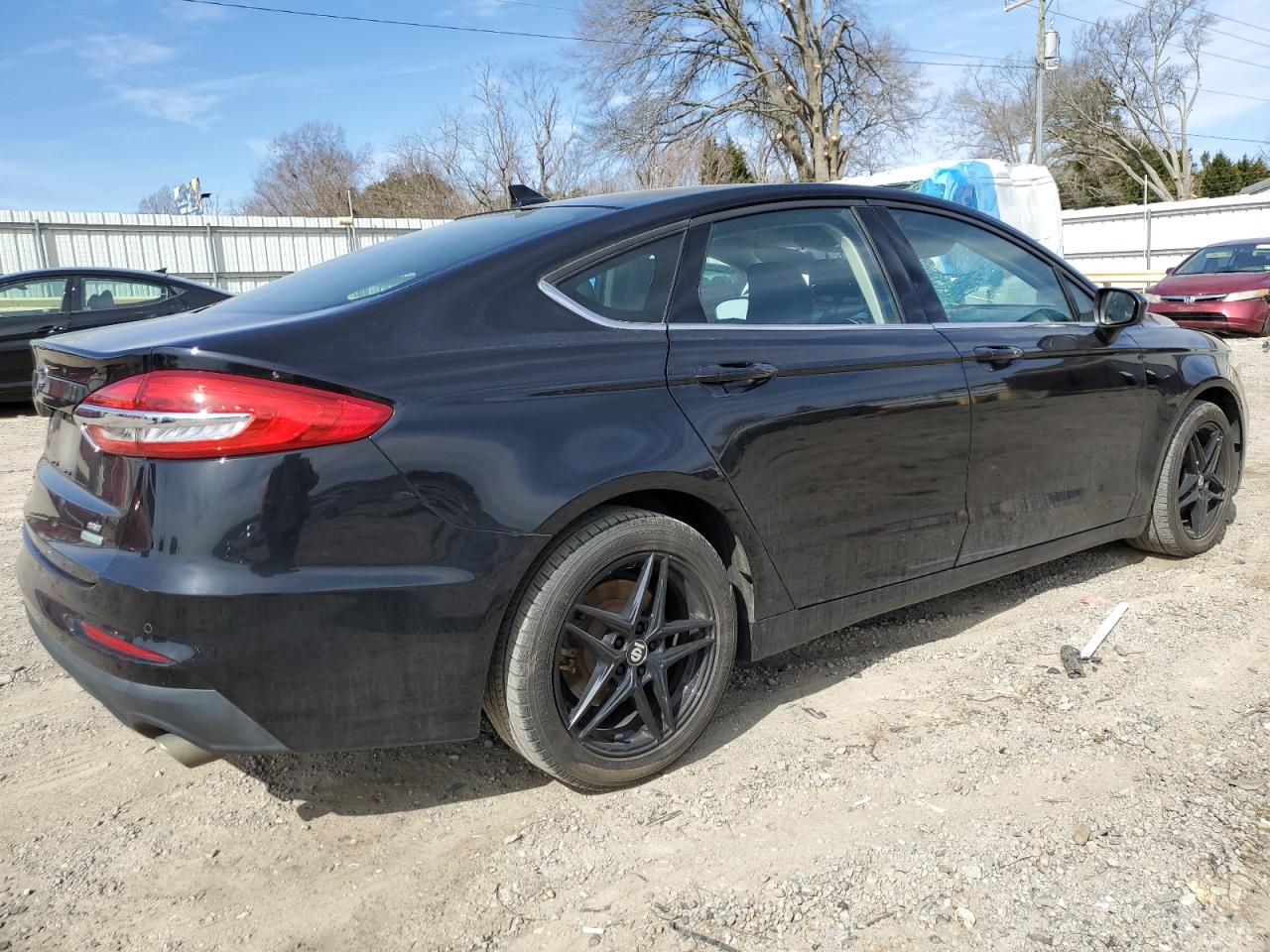 2019 Ford Fusion VIN 3FA6P0HD0KR163544 Copart auction photo, top/roof / front end damage thumbnail 3