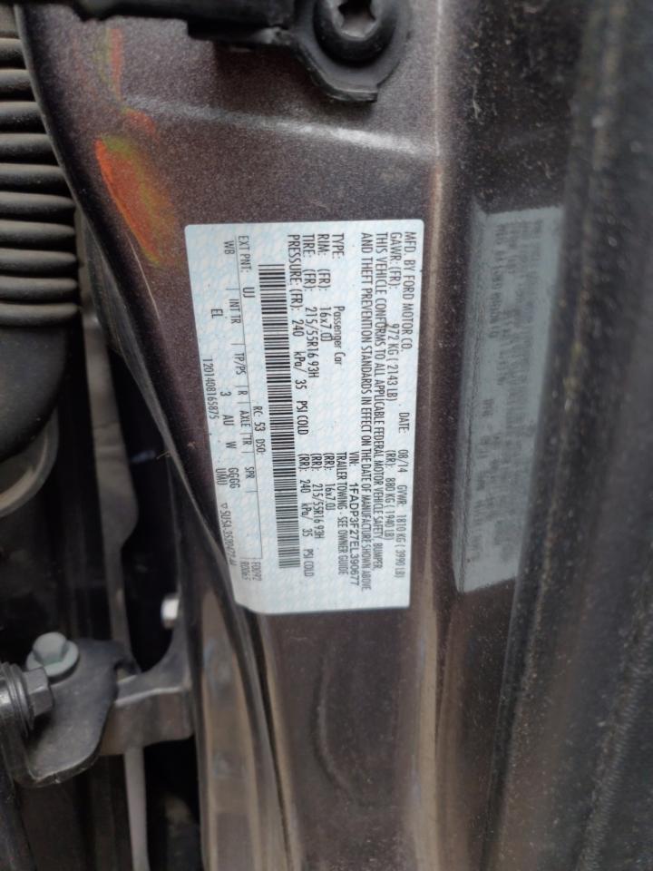 2014 Ford Focus VIN 1FADP3F27EL390677 Copart auction photo, front end damage thumbnail 14
