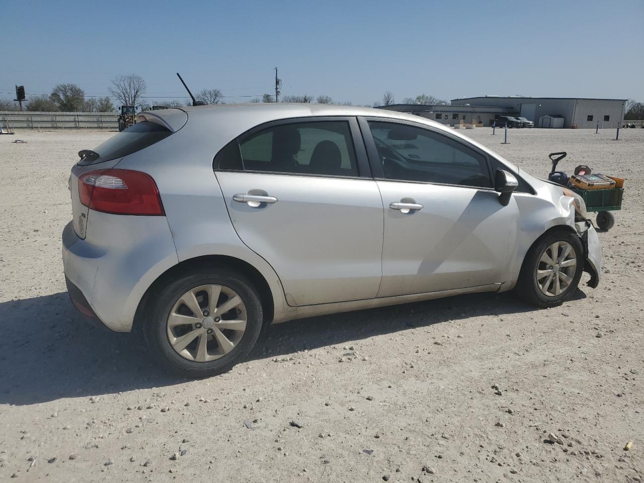 2014 KIA Rio VIN KNADN5A31E6320230 Copart auction photo, front end damage thumbnail 3