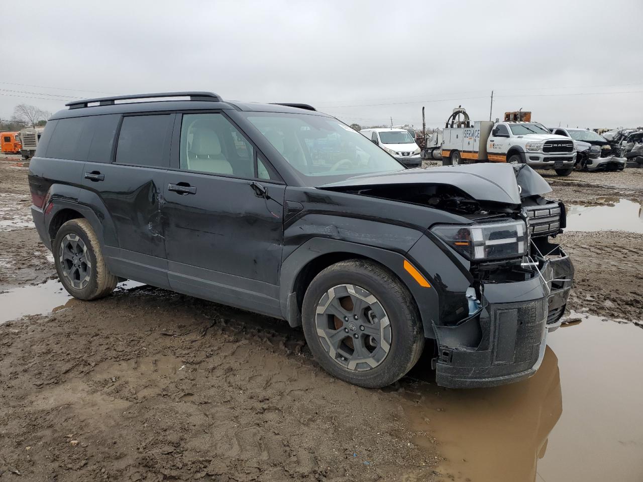 2025 Hyundai Santa Fe VIN 5NMP24GL9SH078196 Copart auction photo, front end / side damage thumbnail 4