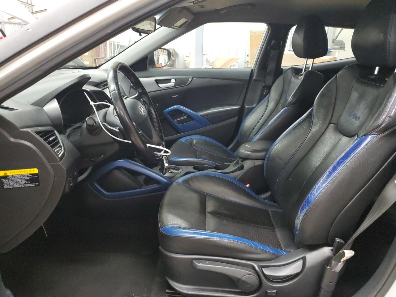 2014 Hyundai Veloster VIN KMHTC6AE0EU185261 Copart auction photo, front end / undercarriage damage thumbnail 7