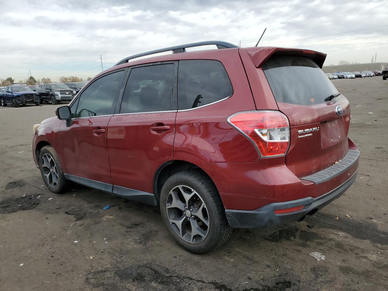 2014 Subaru Forester VIN JF2SJGDC5EH413514 Copart auction photo, side / hail damage thumbnail 2