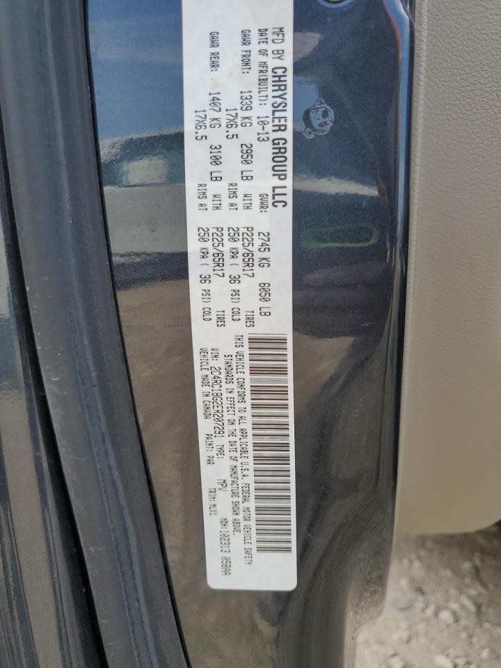 2014 Chrysler Town & Country VIN 2C4RC1BG2ER207291 Copart auction photo, front end damage thumbnail 13