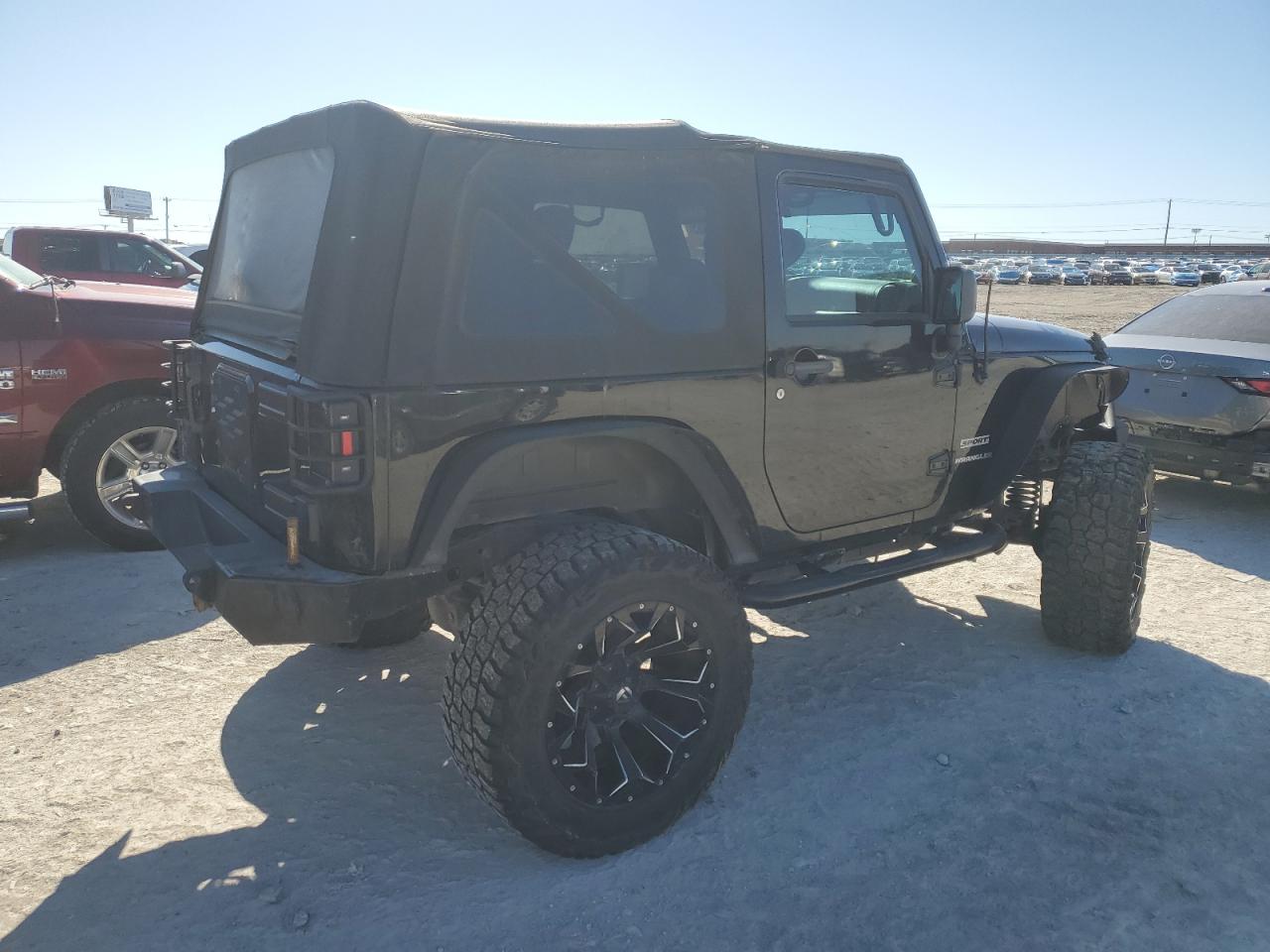2014 Jeep Wrangler VIN 1C4AJWAGXEL299695 Copart auction photo, front end damage thumbnail 3