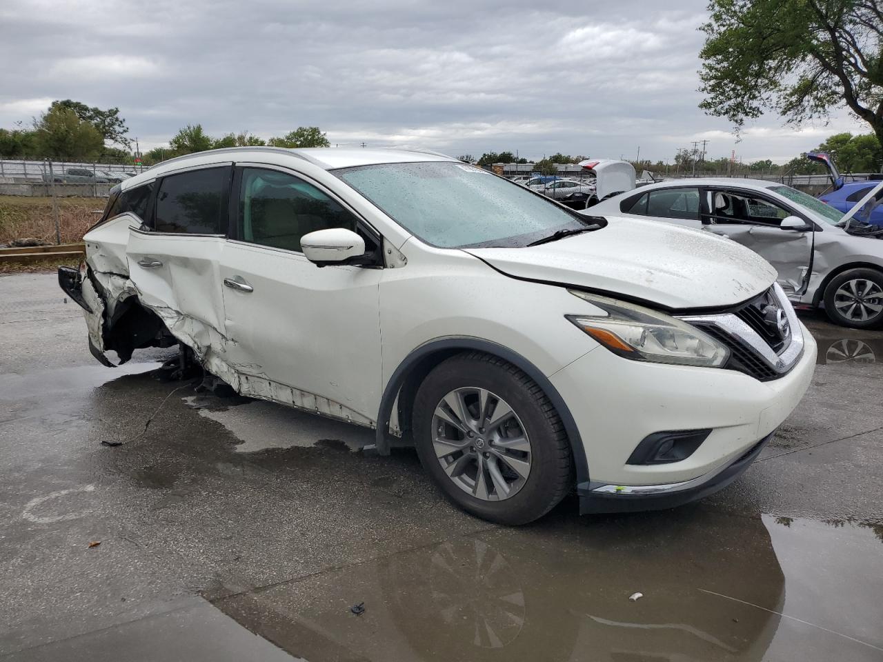2015 Nissan Murano VIN 5N1AZ2MG1FN240646 Copart auction photo, side / rear end damage thumbnail 4