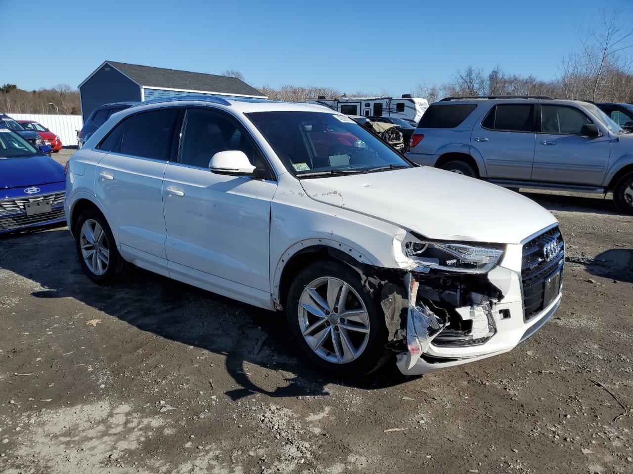 2016 Audi Q3 VIN WA1EFCFSXGR022909 Copart auction photo, front end / minor dent/scratches damage thumbnail 4