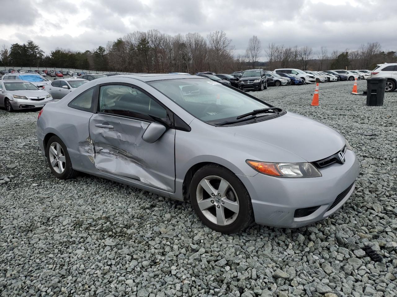 2007 Honda Civic VIN 2HGFG12857H564491 Copart auction photo, side damage thumbnail 4