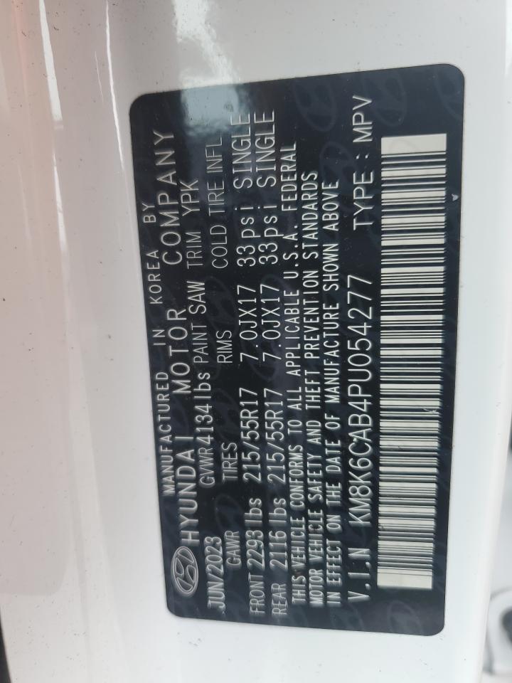 2023 Hyundai Kona VIN KM8K6CAB4PU054277 Copart auction photo, front end / side damage thumbnail 13