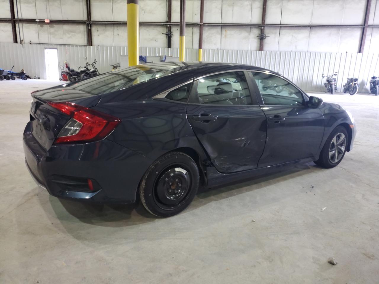2019 Honda Civic VIN 2HGFC2F62KH583292 Copart auction photo, side damage thumbnail 3