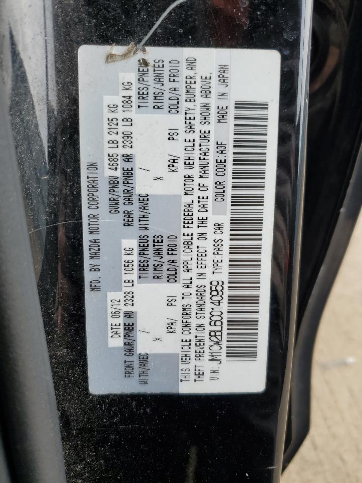 2012 Mazda 5 VIN JM1CW2BL6C0140959 Copart auction photo, front end damage thumbnail 14