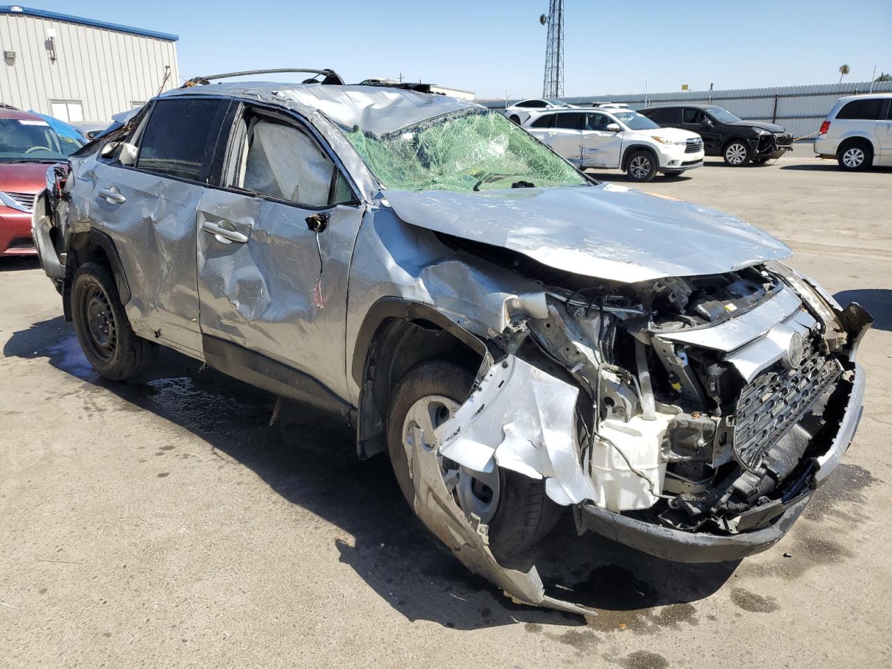 2019 Toyota RAV 4 VIN JTMG1RFV9KJ016388 Copart auction photo, rollover damage thumbnail 4
