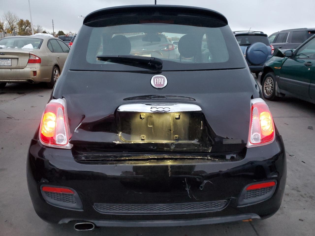 2015 Fiat 500 VIN 3C3CFFBR3FT502690 Copart auction photo, rear end damage thumbnail 6