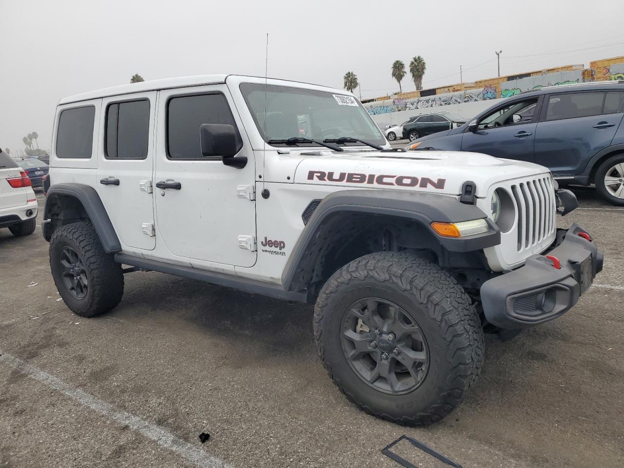 2018 Jeep Wrangler VIN 1C4HJXFG1JW244719 Copart auction photo, front end / rear end damage thumbnail 4