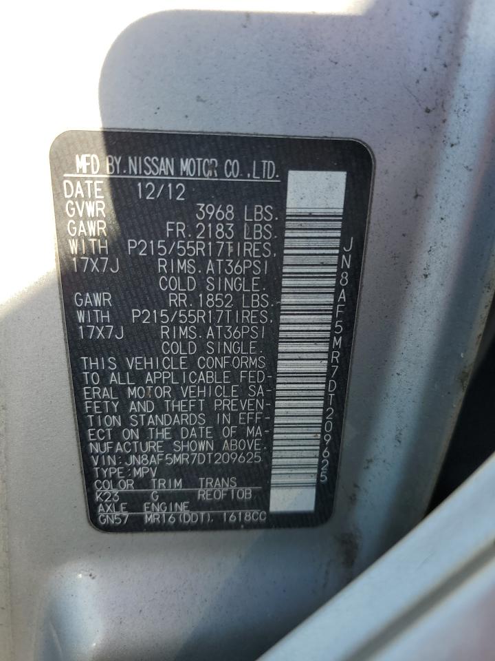 2013 Nissan Juke VIN JN8AF5MR7DT209625 Copart auction photo, front end damage thumbnail 15