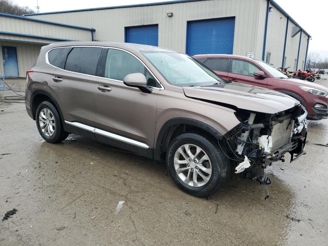 2020 Hyundai Santa Fe VIN 5NMS3CAD1LH214048 Copart auction photo, front end damage thumbnail 4