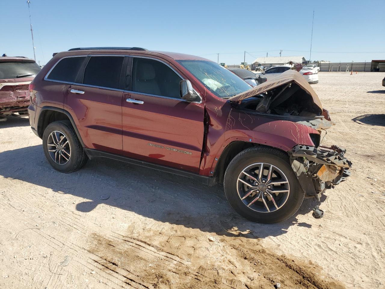 2020 Jeep Grand Cherokee VIN 1C4RJFBG9LC263835 Copart auction photo, front end / side damage thumbnail 4