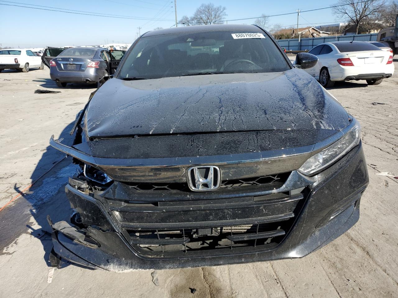 2019 Honda Accord VIN 1HGCV1F39KA025659 Copart auction photo, front end / side damage thumbnail 5