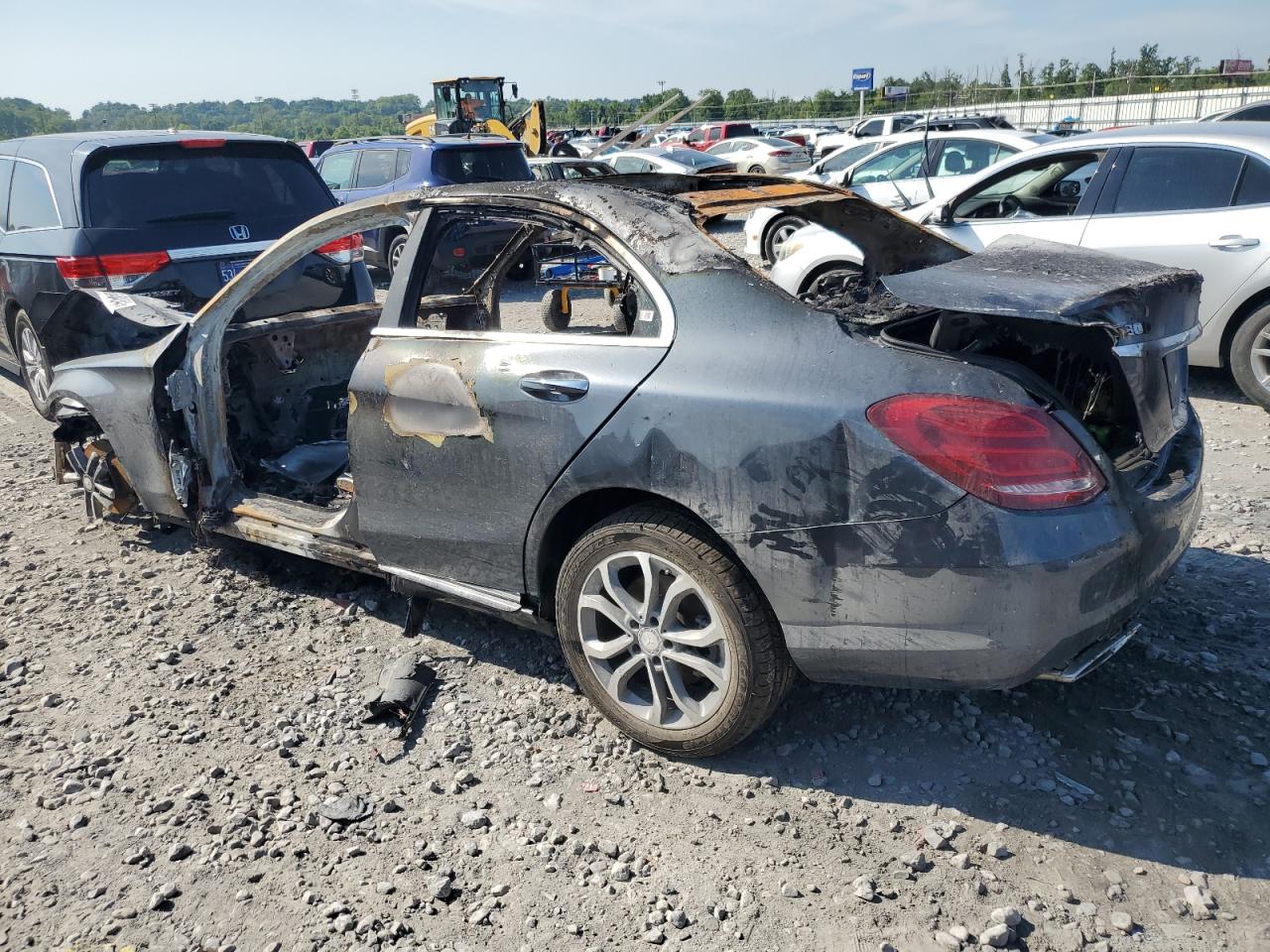 2016 Mercedes-Benz C-klasse VIN 55SWF4KB2GU116275 Copart auction photo, burn damage thumbnail 2